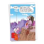 NobleWorks - Komik Anneler Günü Tebrik Kartı - Çizgi Roman Mizahı, 5x7 Zarflı Komik Kart - Hayat Cevapları C6794MDG
