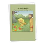 NobleWorks - Zarflı Komik Yıldönümü Kartı - Karikatür Evlilik Mizahı, Yıldönümü için Eş Not Kartı - Adam's Laundry C6378ANG
