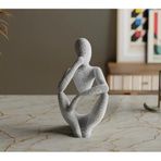 NOBODY - The Thinker Düşünen Adam Biblo, Soyut Tasarım Modern Heykel, Ofis Ve Yönetici Masası Aksesuarları, Minimalist Ev Dekorasyonu Objeleri