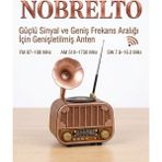 Nobrelto RT-738 Nostaljik Seri Radyo - Bordo Renk Bluetooth/usb/sd Çalar Şarjlı Müzik Kutusu - Çok Renkli