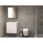 Noce Banyo Dolabı Aynalı Cnc İşlemeli Membran Kapaklı 65 cm - Beyaz