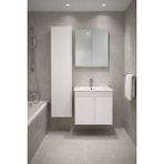 Noce Banyo Dolabı Seti 65 cm Oyma Kendinden Kulplu Kapak - Beyaz