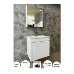 noce furniture BANYO DOLABI AYNALI CNC İŞLEMELİ MEMBRAN KAPAKLI 65 cm
