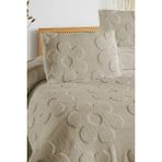 Noctiluca Fleura Çiçek Desen Tek Kişilik Battaniye Yumuşak Wellsoft Yatak Örtüsü 160X230 1 Adet Yastık Kılıfı - Bej - 160 x 230 cm
