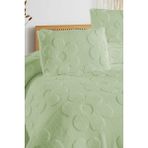 Noctiluca Fleura Çiçekli Çift Kişilik Battaniye Welsoft Yatak Örtüsü 230X250 2 Adet Wellsoft Yastık Kılıfı - Yeşil - 230 x 250 cm