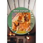 Nod Börek Salonu için Duvar, Kapı, Çift Taraflı Askılı Pano Karşılama Tabelası, Börek Dükkanı Tablo Süsü Sarı2 30 x 50