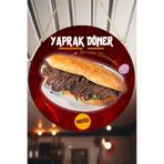 Nod Et Döner Salonu için Çift Taraflı Karşılama Tabelası, Döner Dükkanı Kapı Duvar Tablo Pano Süs Dekoru Kırmızı 30 x 50