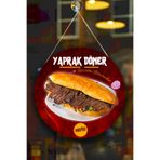 Nod Et Döner Salonu Için Tek Taraflı Karşılama Tabelası, Döner Dükkanı Kapı Duvar Tablo Pano Süs Dekoru Kırmızı2 30 x 50