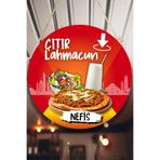 Nod Lahmacun Salonu Için Duvar, Kapı, Çift Taraflı Askılı Pano Karşılama Tabelası, Restoran Süs Dekor renkli11 30 x 50