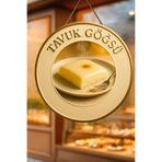 Nod Tavuk Göğsü Temalı İpli Ahşap Kapı Duvar Süsü, Pastane, Tatlı Dükkanı, Cafe Tablo Dekoru Çok Renkli 30 x 50