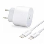 Nodar 20W USB-C to Lightning PD Hızlı Şarj Seti | 1 Metre iPhone Şarj Kablosu Dahil | Dinamik Hızlı Şarj, Kısa Devre Korumalı | Beyaz