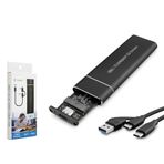 NODAR Hadron Hdx1769 Ssd Kutu Type-C3.1 + Usb3.0 Nvme M2 Chip Jms581D Siyah