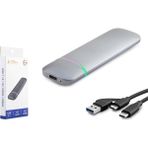 Nodar Hadron HDX1772 SSD Kutu Type-C3.1 + Usb3.0 Nvme + Ngff M2 Chip RTL9210B Gri