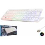 NODAR Hadron Hdx2608 Kablolu Oyuncu Mini Klavye Led Q Beyaz