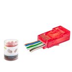 Nodar Nd2403 Cat6 Ez Rj45 Konnektör Plastik Kutu - Kırmızı (100 Lü Paket)