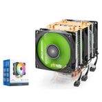 NODAR ND2603 CPU İşlemci Kule Tipi Soğutucu 500 Serisi Üç Fanlı 4 Bakır Borulu - Siyah