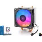 Nodar ND2608 Işlemci Soğutucu 2 Bakır Borulu Rgb Fanlı Kompakt - Siyah - Gri