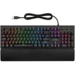 Node Game Full Size 105 Tuşlu RGB Kablolu Mekanik Gaming Klavye Bilek Destekli Oyuncu Klavyesi Double Shot, Anti Ghosting - Blue Switch - Siyah