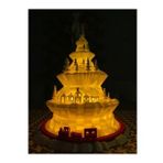 Noel Ağaç Köyü Dekoratif Tealight Mumluk Yılbaşı Süsleri Cam Ağaç Şeklinde Kış Evi Yeni Yıl Hediyesi