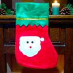 Noel Baba Çorabı 23 Cm Noel Baba Figürlü Çorap Yılbaşı Süsleri Vitrin