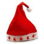 Noel Baba Şapkası Bez Işıklı - 2 Adet