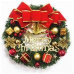 Noel çelengi Noel topları yay çanları, Noel çelenkleri ön kapı asılı çelenk kapı çelengi, Noel dekorasyonu, yapay çelenk (30 cm)