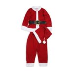 Noel Erkek Bebek Noel Baba Kostümü - 3 - 6 Ay - Kırmızı