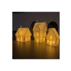 Noel Evleri 3'lü Set Yılbaşı Süsleri Yılbaşı Evleri Noel Dekor Yılbaşı Hediyesi Tealight Mumluk