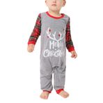 Noel Gecelikler, Ekose Aile Eşleşen Pijama Uzun Kollu Blok Renk Günlük Yumuşak Şık Çocuklar Için Parti (BABY 6‑9M)