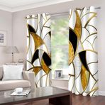 Noel Kar Tanesi Termal Karartma Perdesi Modern 3D Baskı Desen Çocuk Odası için Delikli Pencere Dekorasyonu Oturma Odası Mutfak Bebek için 200 x 160 cm (GxY) 2'li Set
