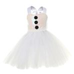 Noel Kardan Adam Tutu Elbise, Kız Gelin Elbisesi - Noel Cosplay Kostüm Fantezi Giydirme | Güzel Kızlar Sevimli Noel Elbise Seti Beyaz Gazlı Bez Sahne Kostüm Küçük Kızlar Kızlar Için 2-12 Yaş arası