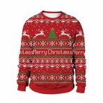 Noel Kazak Erkekler Noel Çirkin Kazak Erkekler için Noel Baba Kapşonlu Uzun Kollu Kazak Üst Kırmızı Erkekler Noel Kazak, Kırmızı #2, 4XL