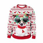 Noel Kazak Erkekler Noel Çirkin Kazak Erkekler için Noel Baba Kapşonlu Uzun Kollu Kazak Üst Kırmızı Erkekler Noel Kazak, Kırmızı #3, 5XL