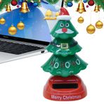 Noel Solar Bobblehead, Solar Kontrol Paneli Figürleri Noel | Güneş Dansı Oyuncak Noel Ağacı - Yenilik Araba Sallayarak Kafa Dansçı Bebek Ve Çocuklar için