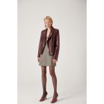 Noella Cara Biker Deri Ceket Bordo - XL