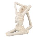 NOENNULL Ev Dekoru için İskelet Yoga Figürleri, Reçine Heykeller Kitaplık Masa Tezgah Dekoru için Manevi Meditasyon Heykelleri