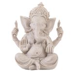 NOENNULL Hint Tanrı Lordu Ganesha Heykeli, Hindu Fil Heykeli Ganpati Idol Buda Heykelleri, Hindu Hediyesi, Ev Tapınağı Mandir Meditasyon Yoga Odası Dekoru 7,7