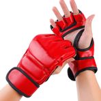 NOENNULL Kickboks Eldivenleri MMA Erkek ve Kadın Eldivenleri Boks Eldiveni Dövüş Eldiveni - Yarım Parmak, Muay Thai için Açık Avuç İçi, Savaş Atışı, Kum Torbası
