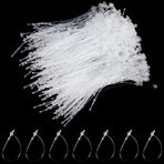 Nogeqi 1000 adet plastik güvenlik ipliği, etiketler, giysiler, bit pazarı, fiyat etiketleri için, etiketleme tabancası, şeffaf ürün etiketleri, ayakkabı, çanta, asma etiketler için