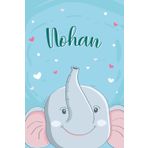 Nohan: Cahier personnalisé avec prénom Nohan | Cadeau d'anniversaire pour enfant, garçon, frère, copain ... | Petit éléphant | 110 pages lignée, Petit Format 6x9 pouces (15,24 x 22,86 cm)