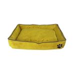 Nohov Tay Tüyü Köpek Yatağı Medium 15*60*80 cm Limon Sarısı - 80 x 60 x 15 cm
