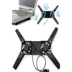 Noip 2 Fanlı Notebook Soğutucu Portatif Katlanabilir Laptop Soğutucu Fan Usbli Stand Bilgisayar Fanı (368368)