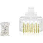 Noip Cat6 Konnektör Ez RJ45 Delikli 100LÜ Paket Şeffaf HDX5063 (802802)