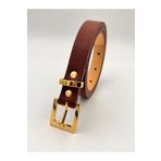 NOİR LUXE Bordo 2 Cm Körülü Gold Tokalı Kadın Kemer Pantolon Kemeri Elbise Kemeri Gömlek Kemeri Ceket Kemer