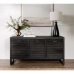 Noir Masif Ahşap Izgara Kapak Detaylı Konsol - 150X80 - Çok Renkli