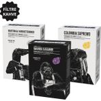 Noir Pit Coffee Co. Rwanda Karambi, Guatemala ve Colombia Supremo Kahve 3X250 G - Filtre Kahve - 750 gr