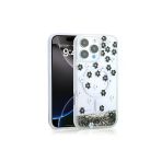 Noir318 İphone 14 Pro Max Kılıf Sıvılı Simli Baskılı Şeffaf Arka Yüzey Zore Mossa Silikon Kapak - Siyah
