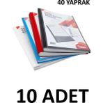 Noki 10 Adet 40 Yaprak Karışık Renk Cepli Sunum Dosyası