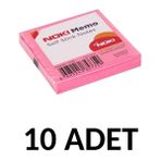 Noki 10 Adet Postit 75MM X75MM Yapışkanlı Kağıt 80 Yaprak Pembe