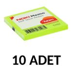 Noki 10 Adet Postit 75MM X75MM Yapışkanlı Kağıt 80 Yaprak Yeşil